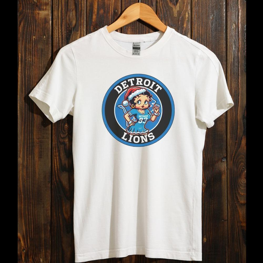 Detroit Lions Betty Boop Christmas T-Shirt